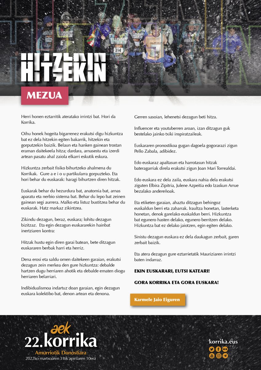 22. Korrika Mezua